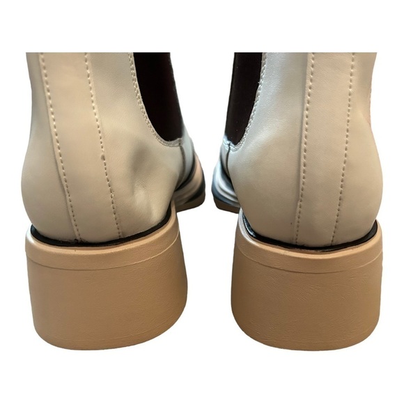 YOUTHJUNE Rice White Contrast Leather Bootie - Women - Picture 10 of 14